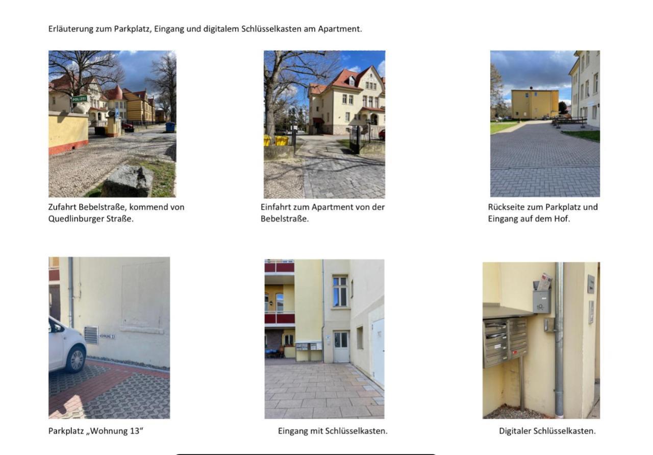 Apartment Zur Wiege Anhalts บัลเลนชเตดท์ ภายนอก รูปภาพ